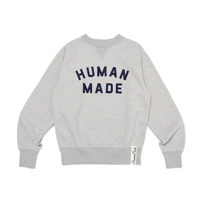 Human Made FW23 Unisex Soft Plush Embroidered Logo Crewneck Sweatshirt HM26CS021