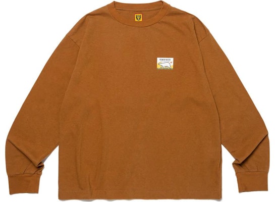 Camiseta Manga Larga Unisex HUMAN MADE FW23 de Lana Mezclada con Logo de Oso Polar. HM26CS012 Details for Camiseta Manga Larga Unisex HUMAN MADE FW23 de Lana Mezclada con Logo de Oso Polar. HM26CS012