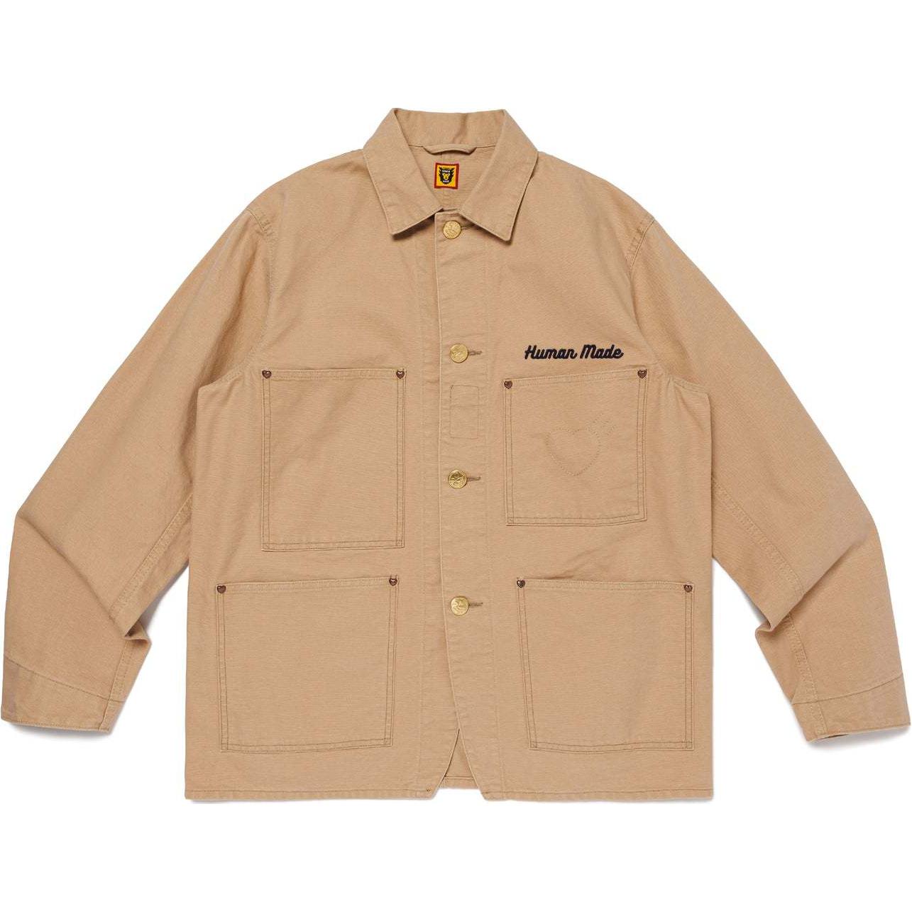 HUMAN MADE FW24 Camo Animal Print Button-Up Logo Jacket Unisex - Light Brown. HM28JK013