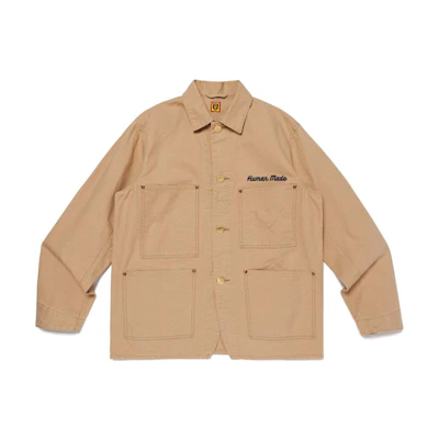 HUMAN MADE FW24 Camo Animal Print Button-Up Logo Jacket Unisex - Light Brown. HM28JK013