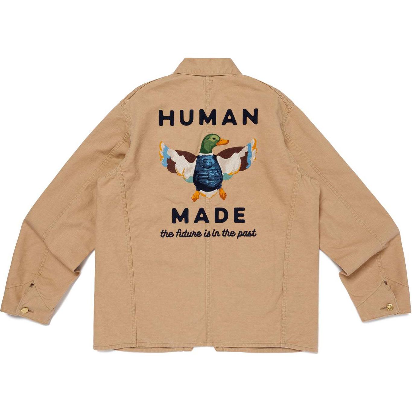 Lookbook HUMAN MADE FW24 Camo Animal Print Button-Up Logo Jacket Unisex - Light Brown. HM28JK013
