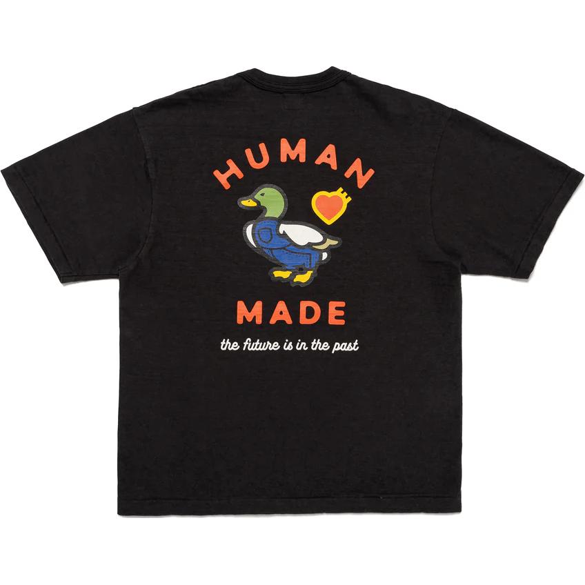 HUMAN MADE FW24 Heart & Cute Duck Graphic Unisex Short Sleeve T-Shirt. HM28TE002