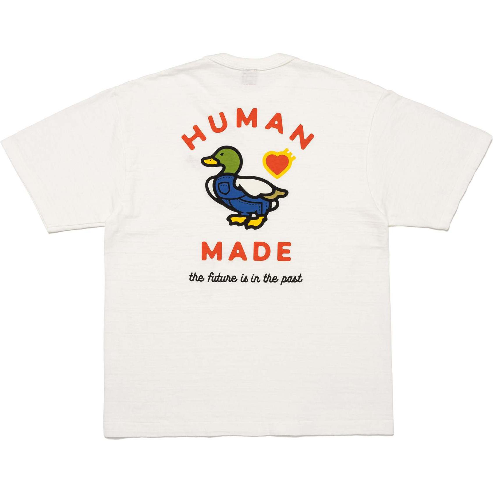 Order Camiseta Unisex HUMAN MADE FW24 Corazón & Pato Bonito Gráfico Manga Corta. HM28TE002