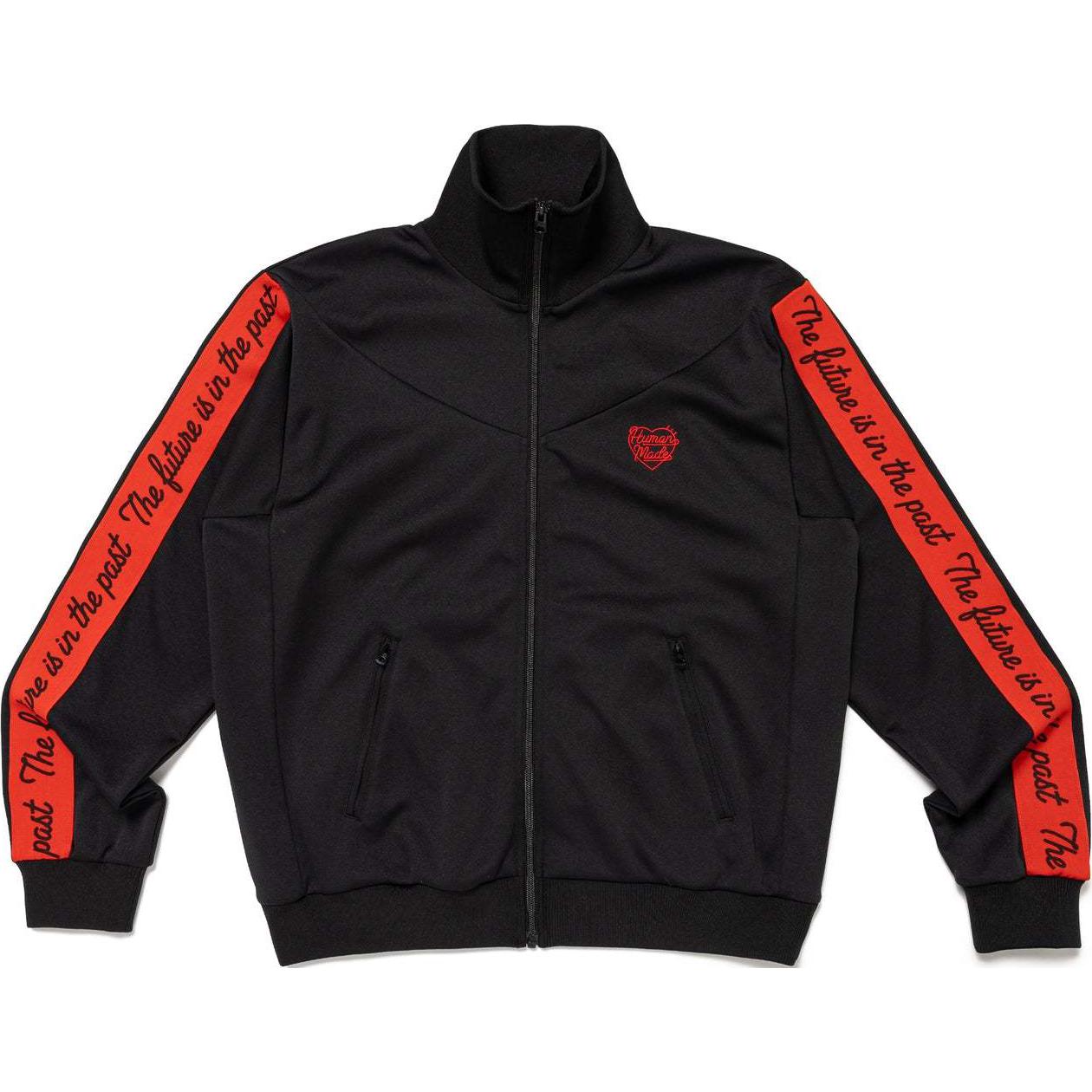 HUMAN MADE FW24 Heart Embroidery High Neck Ribbed Baseball Zip Jacket Unisex HM28JK043