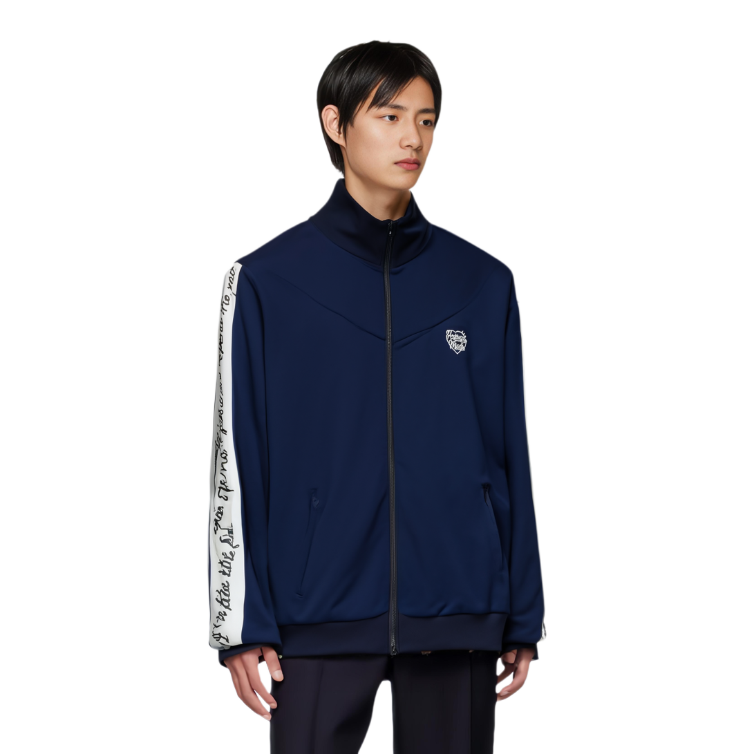 Details for HUMAN MADE FW24 Heart Embroidery High Neck Ribbed Baseball Zip Jacket Unisex HM28JK043