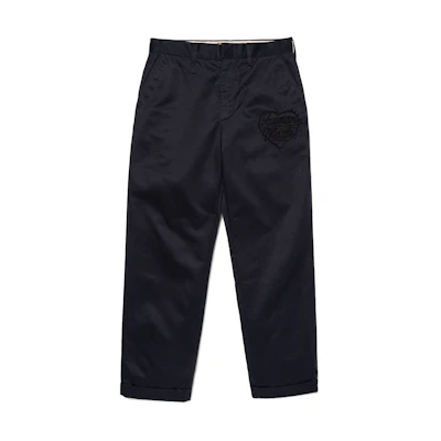 HUMAN MADE FW24 Heart Logo Embroidered Casual Twill Pants Unisex HM28PT013