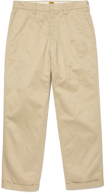 휴먼 메이드 FW24 하트 로고 자수 캐주얼 트윌 팬츠 유니섹스 HM28PT013 Order 휴먼 메이드 FW24 하트 로고 자수 캐주얼 트윌 팬츠 유니섹스 HM28PT013