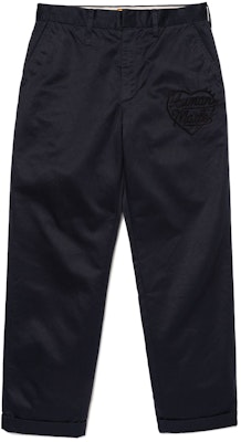 휴먼 메이드 FW24 하트 로고 자수 캐주얼 트윌 팬츠 유니섹스 HM28PT013 Shop 휴먼 메이드 FW24 하트 로고 자수 캐주얼 트윌 팬츠 유니섹스 HM28PT013