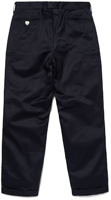 휴먼 메이드 FW24 하트 로고 자수 캐주얼 트윌 팬츠 유니섹스 HM28PT013 Purchase 휴먼 메이드 FW24 하트 로고 자수 캐주얼 트윌 팬츠 유니섹스 HM28PT013