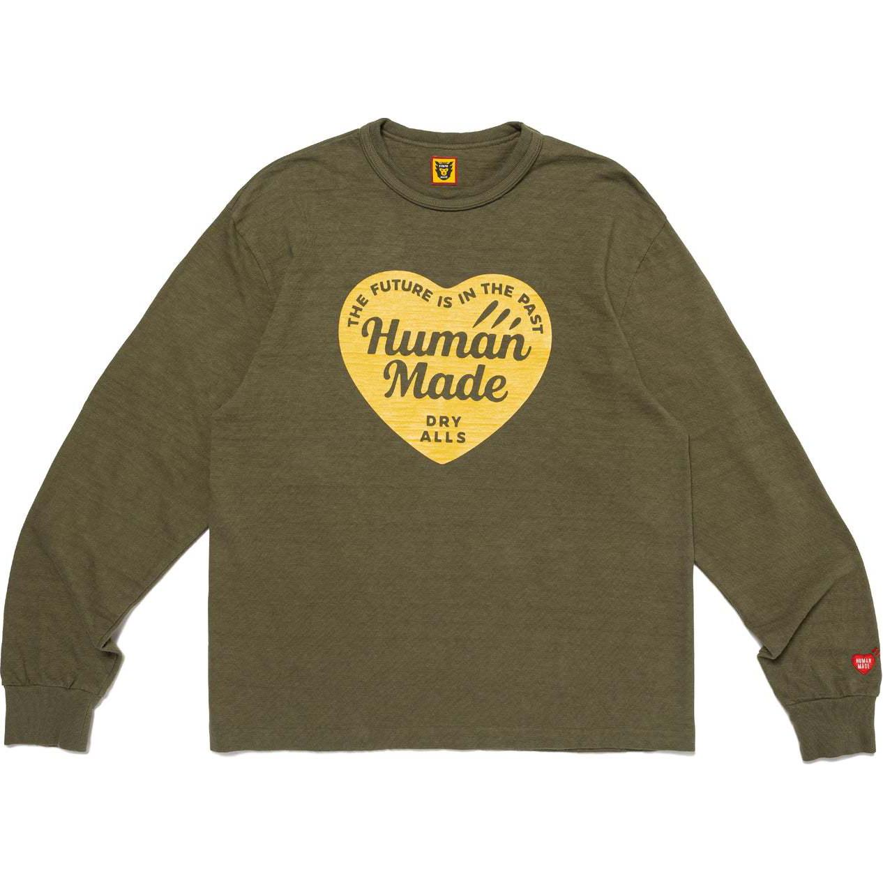 Shop Camiseta Unisex Human Made FW24 Manga Larga Oversized con Logo de Corazón. HM28CS035