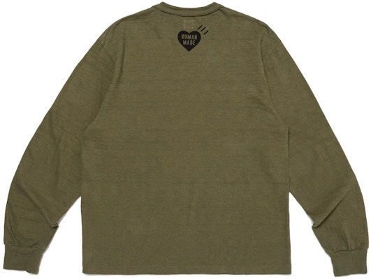 Camiseta Unisex Human Made FW24 Manga Larga Oversized con Logo de Corazón. HM28CS035 Purchase Camiseta Unisex Human Made FW24 Manga Larga Oversized con Logo de Corazón. HM28CS035