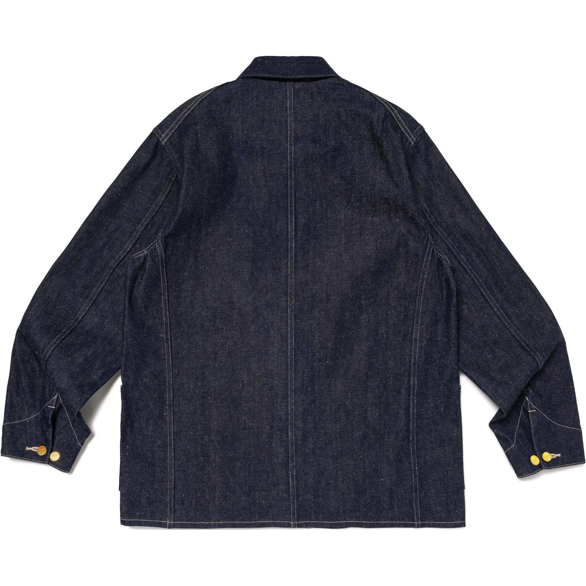 Lookbook HUMAN MADE FW24 靛藍丹寧外套 心型鈕釦標誌補丁 男女休閒款式 HM28JK001