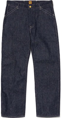 HUMAN MADE FW24 Indigo Unisex Denim Jeans with Heart Logo and Multi-Pockets. HM28PT001 Buy HUMAN MADE FW24 Indigo Unisex Denim Jeans with Heart Logo and Multi-Pockets. HM28PT001