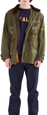 HUMAN MADE FW24 Olive Green Snake Collar Zip Jacket Unisex with Hand-Drawn Prints HM28JK021 Shop HUMAN MADE FW24 Olive Green Snake Collar Zip Jacket Unisex with Hand-Drawn Prints HM28JK021