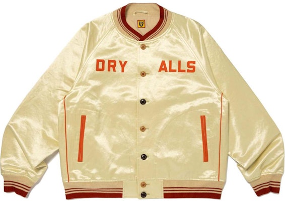 HUMAN MADE FW24 Retro Button Ribbed Letter Embroidery Jacket Yellow Unisex. HM28JK017 Order HUMAN MADE FW24 Retro Button Ribbed Letter Embroidery Jacket Yellow Unisex. HM28JK017