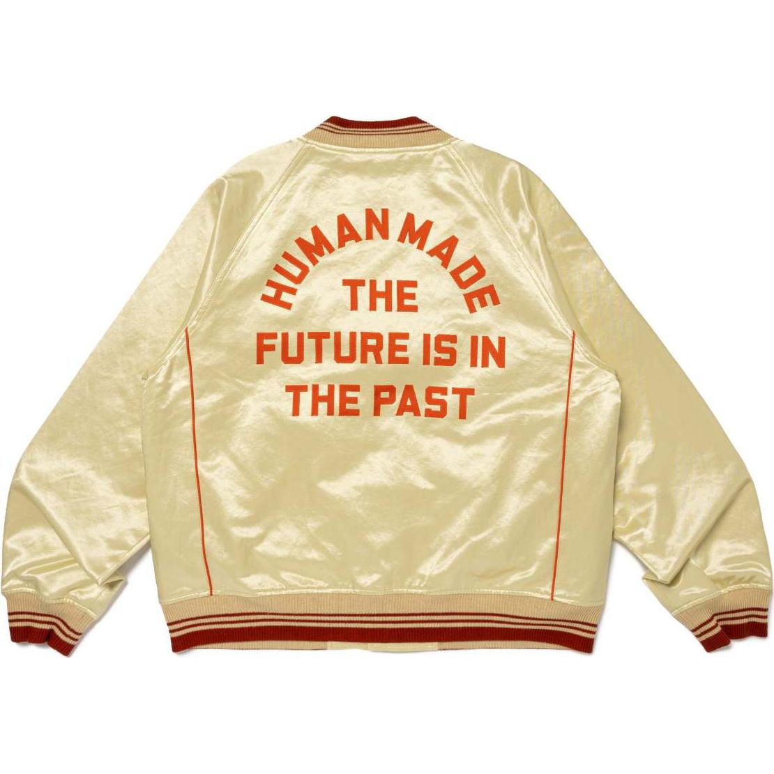 Lookbook HUMAN MADE FW24 Retro Button Ribbed Letter Embroidery Jacket Yellow Unisex. HM28JK017