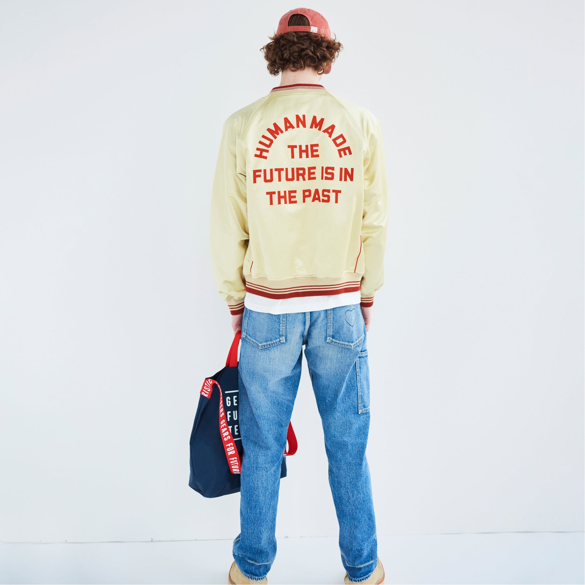 Purchase HUMAN MADE FW24 Retro Button Ribbed Letter Embroidery Jacket Yellow Unisex. HM28JK017