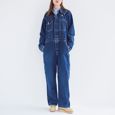 HUMAN MADE FW24 男女同款心形刺绣多口袋牛仔连体衣 靛蓝色。 HM28JK003 Shop HUMAN MADE FW24 男女同款心形刺绣多口袋牛仔连体衣 靛蓝色。 HM28JK003