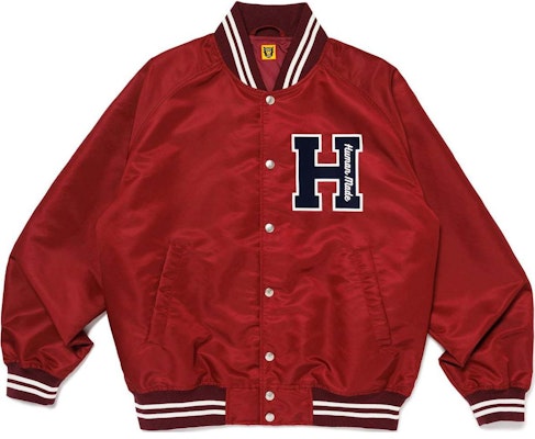 HUMAN MADE FW24 Unisex Jacket with 3D Letter Logo and Snap Button Closure. HM28JK008 Buy HUMAN MADE FW24 Unisex Jacket with 3D Letter Logo and Snap Button Closure. HM28JK008