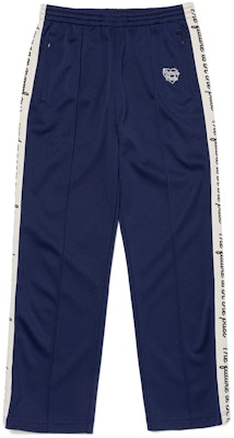 휴먼 메이드 FW24 유니섹스 하트 자수 니트 스트레이트 레그 스웻팬츠. HM28PT023 Shop 휴먼 메이드 FW24 유니섹스 하트 자수 니트 스트레이트 레그 스웻팬츠. HM28PT023