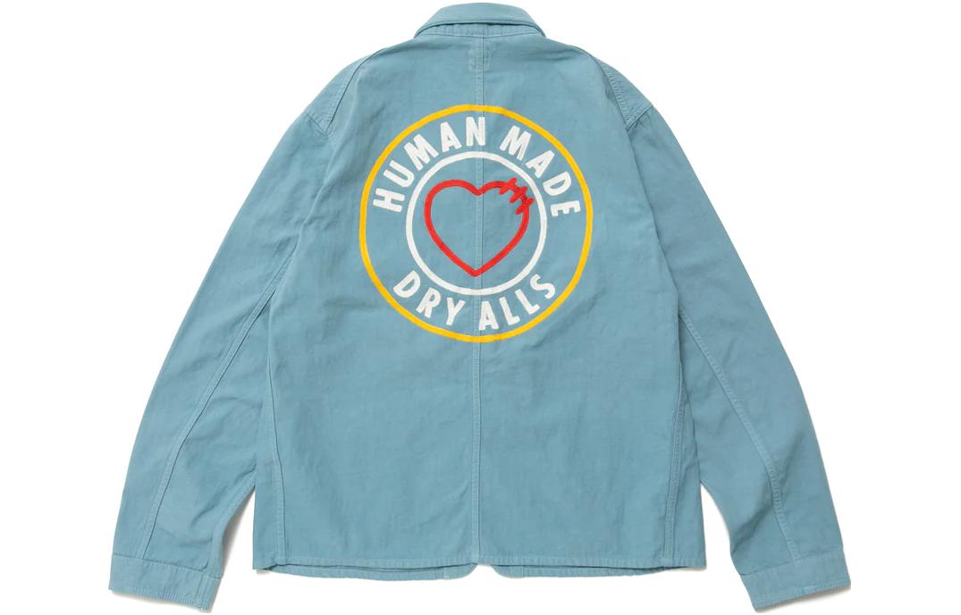 Lookbook HUMAN MADE Graphic Print Button-Up Jacket Blue - HM25JK018