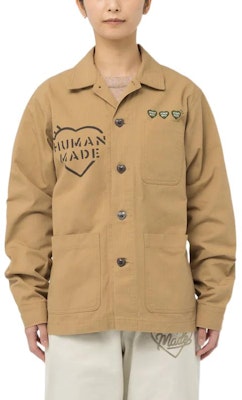 휴먼메이드 하트 로고 프린트 버튼업 긴팔 셔츠 - 유니섹스. HM25JK029 2