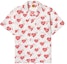 Order HUMAN MADE 全印花爱心标志男女同款白色短袖衬衫 HM19SH011