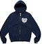 Buy HUMAN MADE Heart Logo Embroidered Zip Hoodie Unisex HM24CS042