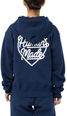 HUMAN MADE Heart Logo Embroidered Zip Hoodie Unisex HM24CS042 Purchase HUMAN MADE Heart Logo Embroidered Zip Hoodie Unisex HM24CS042