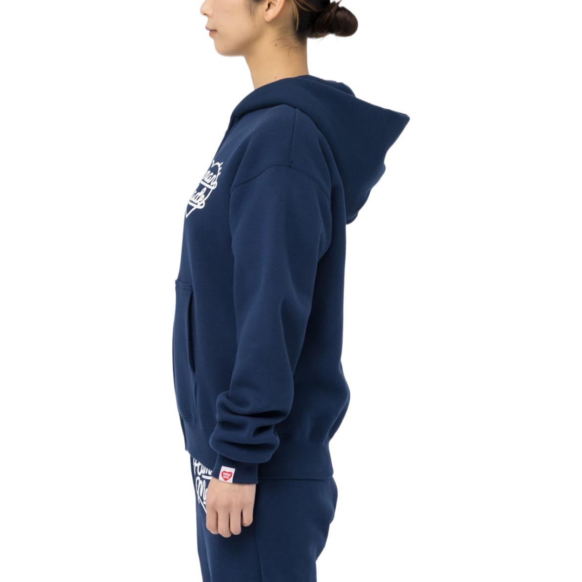 Details for HUMAN MADE Heart Logo Embroidered Zip Hoodie Unisex HM24CS042