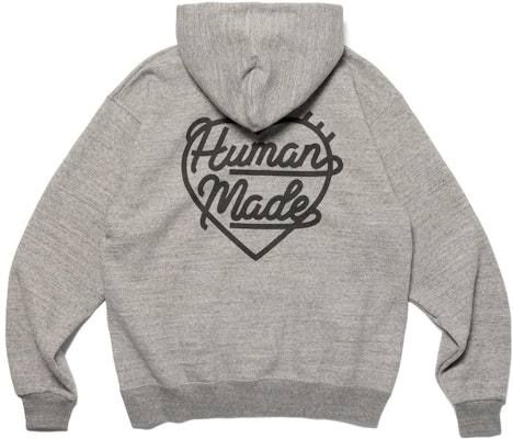 HUMAN MADE Heart Logo Embroidered Zip Hoodie Unisex HM24CS042 1