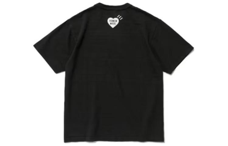 Lookbook HUMAN MADE Heart Logo Graphic Black Crewneck T-Shirt HM23TE025-BLACK