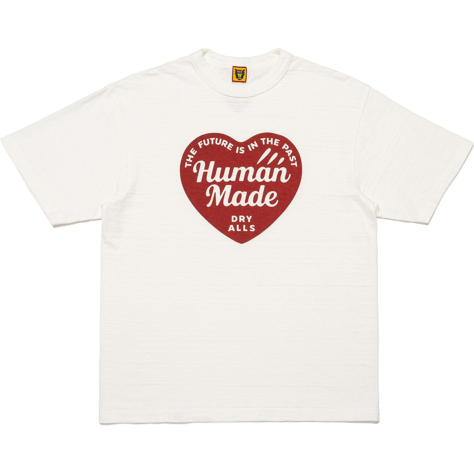 HUMAN MADE Heart Logo Graphic Print Unisex Crewneck Short Sleeve T-Shirt HM28TE007