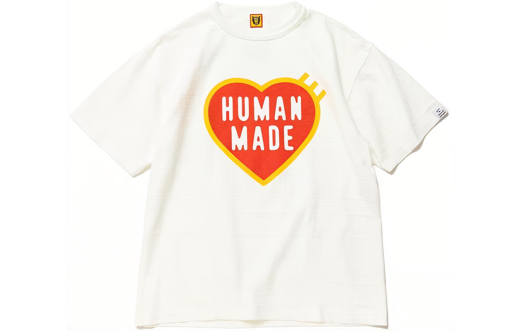 Purchase HUMAN MADE ハートロゴ ルーズフィット クルーネック 半袖 Tシャツ ユニセックス HM23TE001
