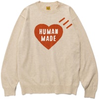 HUMAN MADE Heart Logo Print Crewneck Sweater Unisex HM24CS032 HUMAN MADE Heart Logo Print Crewneck Sweater Unisex HM24CS032