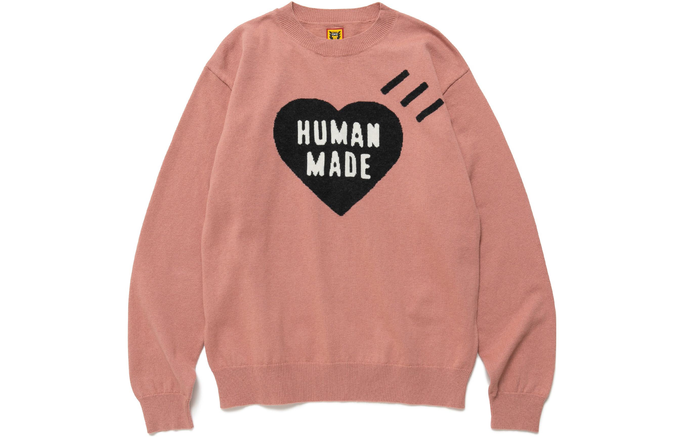Order HUMAN MADE 愛心標誌印花圓領毛衣 男女款 HM24CS032