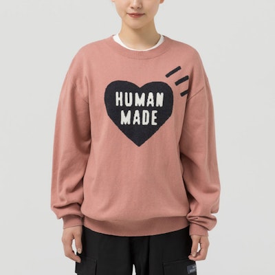 HUMAN MADE 愛心標誌印花圓領毛衣 男女款 HM24CS032 Details for HUMAN MADE 愛心標誌印花圓領毛衣 男女款 HM24CS032