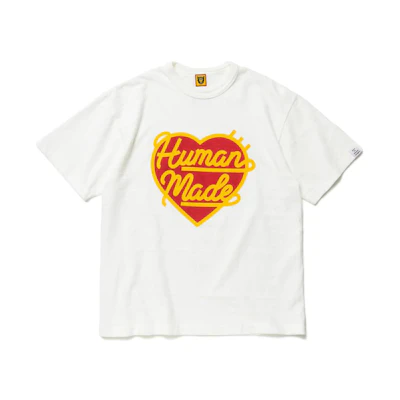 HUMAN MADE Heart Logo Printed Unisex Short Sleeve T-Shirt HM23TE025