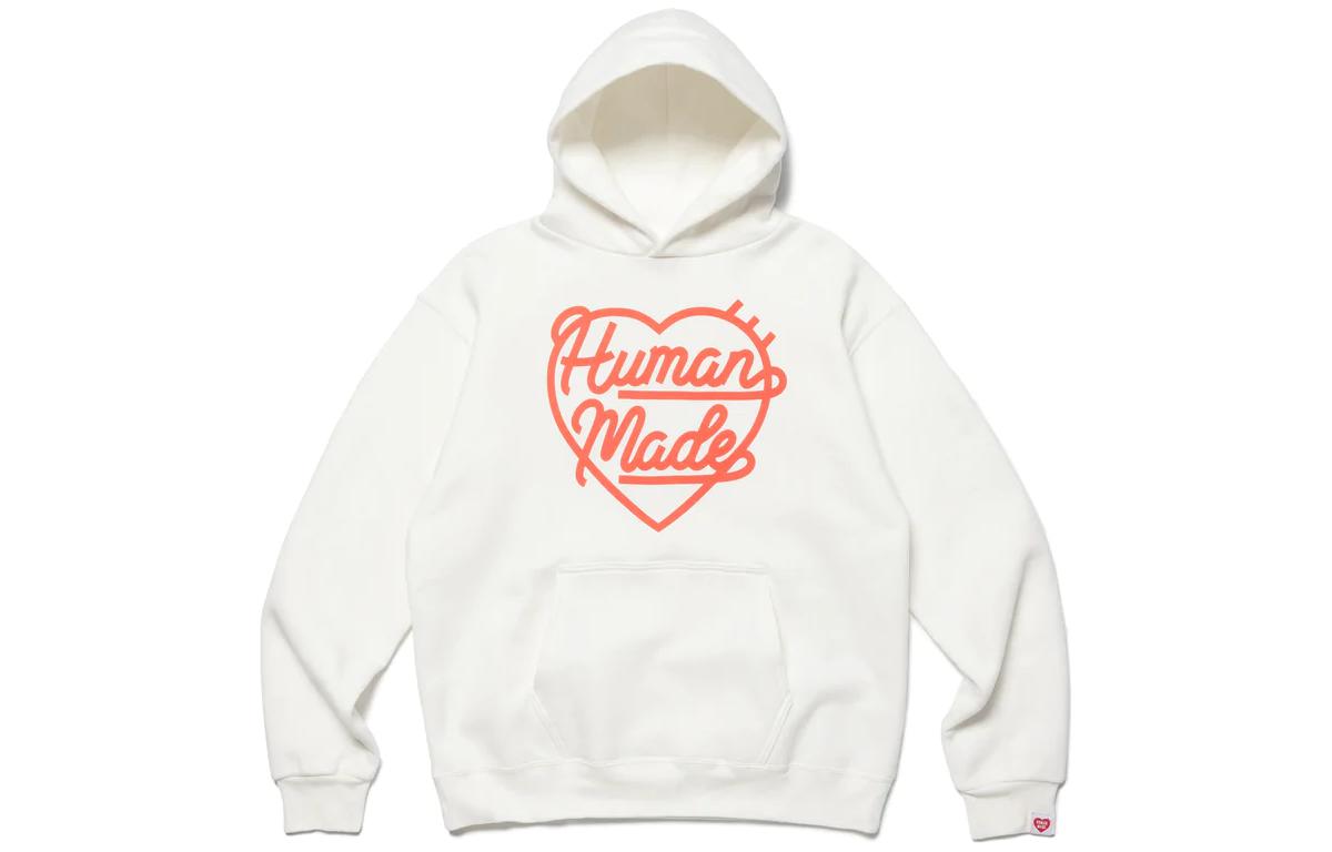 Shop Human Made 愛心圖案連帽長袖上衣 HM24CS041