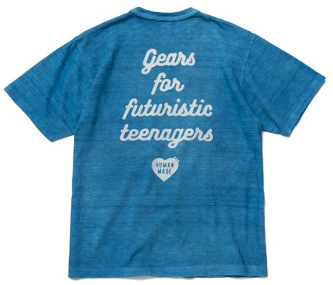Human Made Indigo Heart Badge T-Shirt Indigo Blue Buy Human Made Indigo Heart Badge T-Shirt Indigo Blue