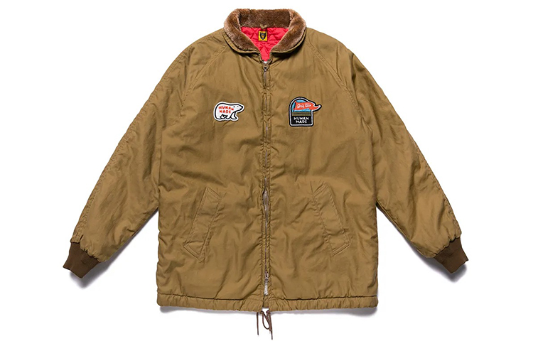 HUMAN MADE Khaki Polar Bear Patch Unisex Jacket HM20JK009