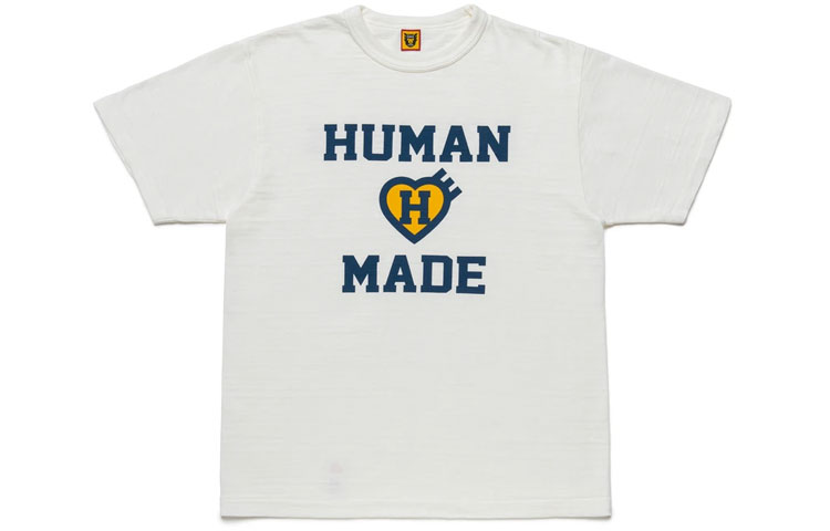 Shop HUMAN MADE 字母愛心短袖T恤 男女情侶款 HM22TE003