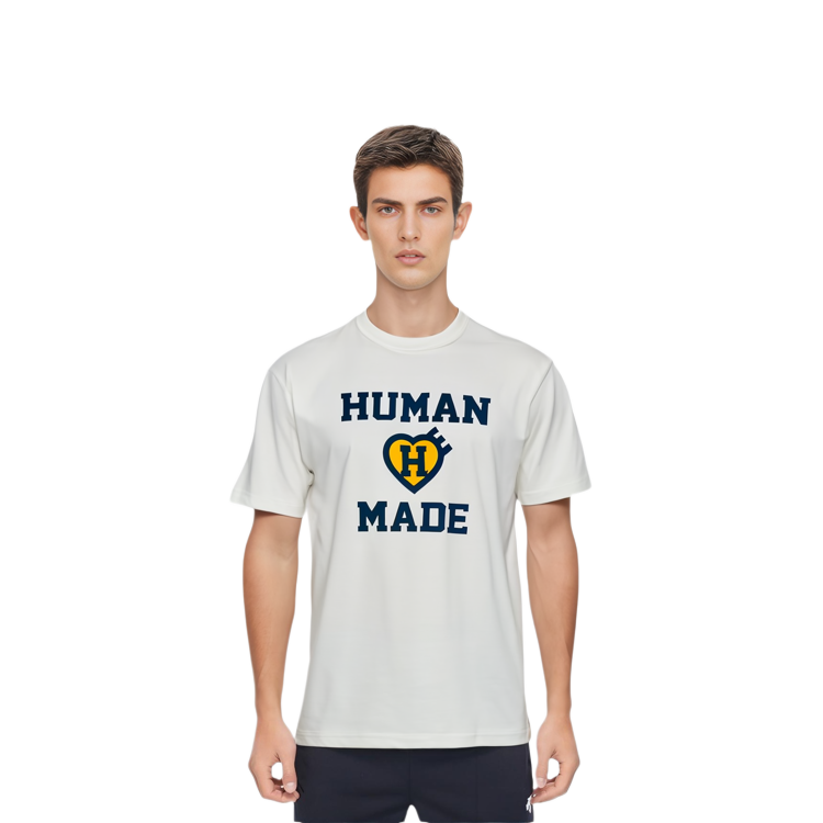 Details for HUMAN MADE 字母愛心短袖T恤 男女情侶款 HM22TE003