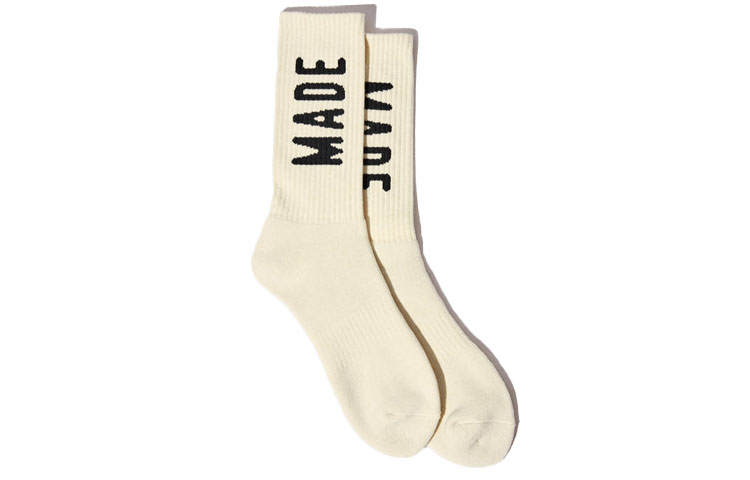 HUMAN MADE Letter Logo Jacquard Knit Long Socks Unisex Style HM25GD006