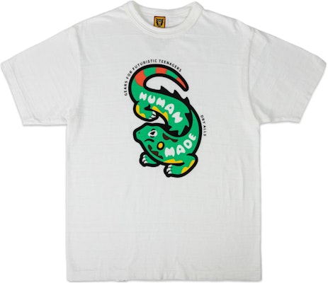 HUMAN MADE Kaos Pria Motif Lizard Crewneck Lengan Pendek Putih. HM23TE021-WHITE Buy HUMAN MADE Kaos Pria Motif Lizard Crewneck Lengan Pendek Putih. HM23TE021-WHITE