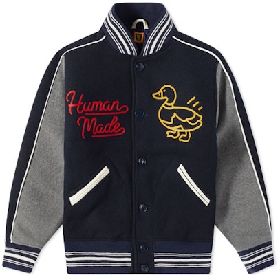 HUMAN MADE Logo Embroidered Baseball Jacket Black Men’s HM22JK012 Buy HUMAN MADE Logo Embroidered Baseball Jacket Black Men’s HM22JK012