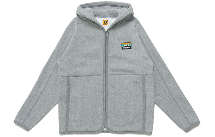 Human Made Logo Hoodie - Gray Pullover Sweatshirt HM8734P98