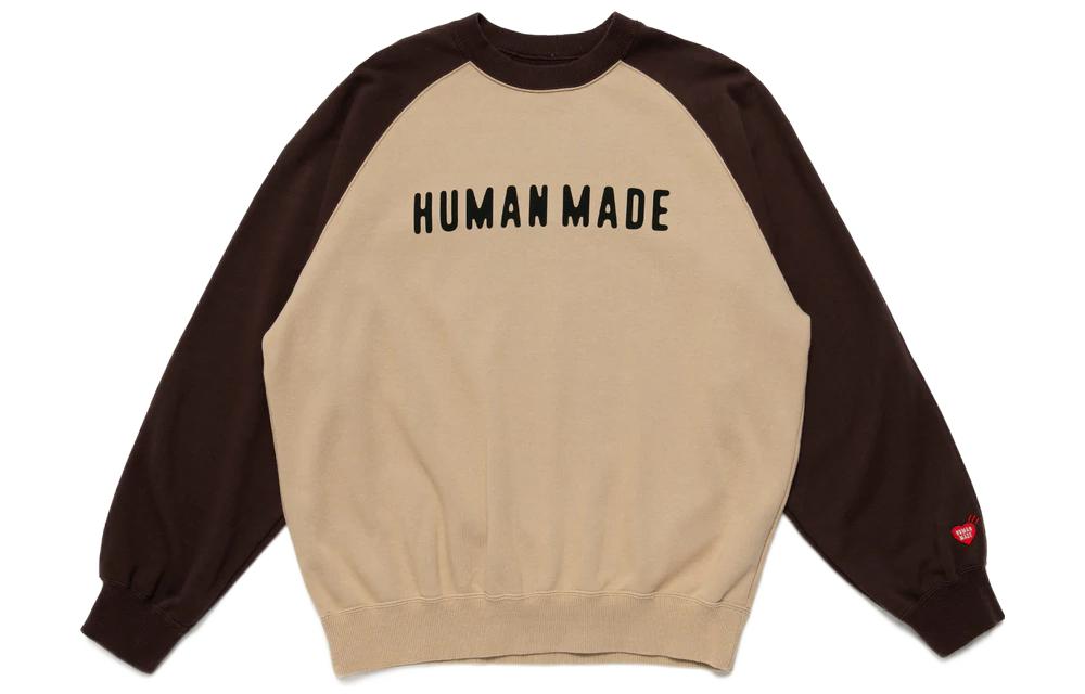 Human Made Logo Print Colorblock Crewneck Sweatshirt Unisex HM23CS010