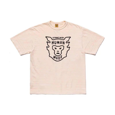 HUMAN MADE Logo Print Unisex Pink T-Shirt HM20CS009