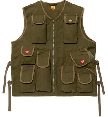 HUMAN MADE Rompi Multi-Pocket Memancing Cokelat untuk Pria. HM22JK001 Buy HUMAN MADE Rompi Multi-Pocket Memancing Cokelat untuk Pria. HM22JK001